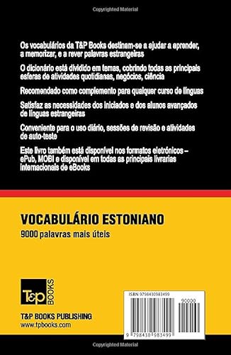 Vocabulário Português-Estoniano - 9000 palavras mais úteis (European Portuguese Collection) (Portugu