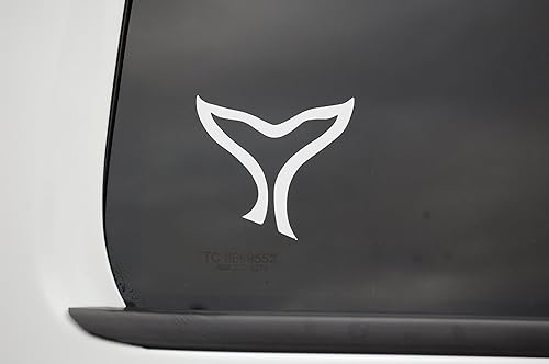 Pegatina de vinilo con cola de ballena, elige color y tamaño!! Jorobada ballena gris Hawaii Ocean Islas hawaianas (V528) (4 "x 4", rojo)