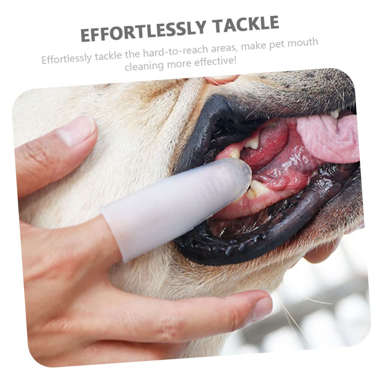 4piezas Cepillo De Dientes Para Perros y Gatos Protección De Dedos Cepillo De Silicona Para Cuidado Oral De Mascotas Limpieza Efectiva y Comodidad Para Tu Mascota