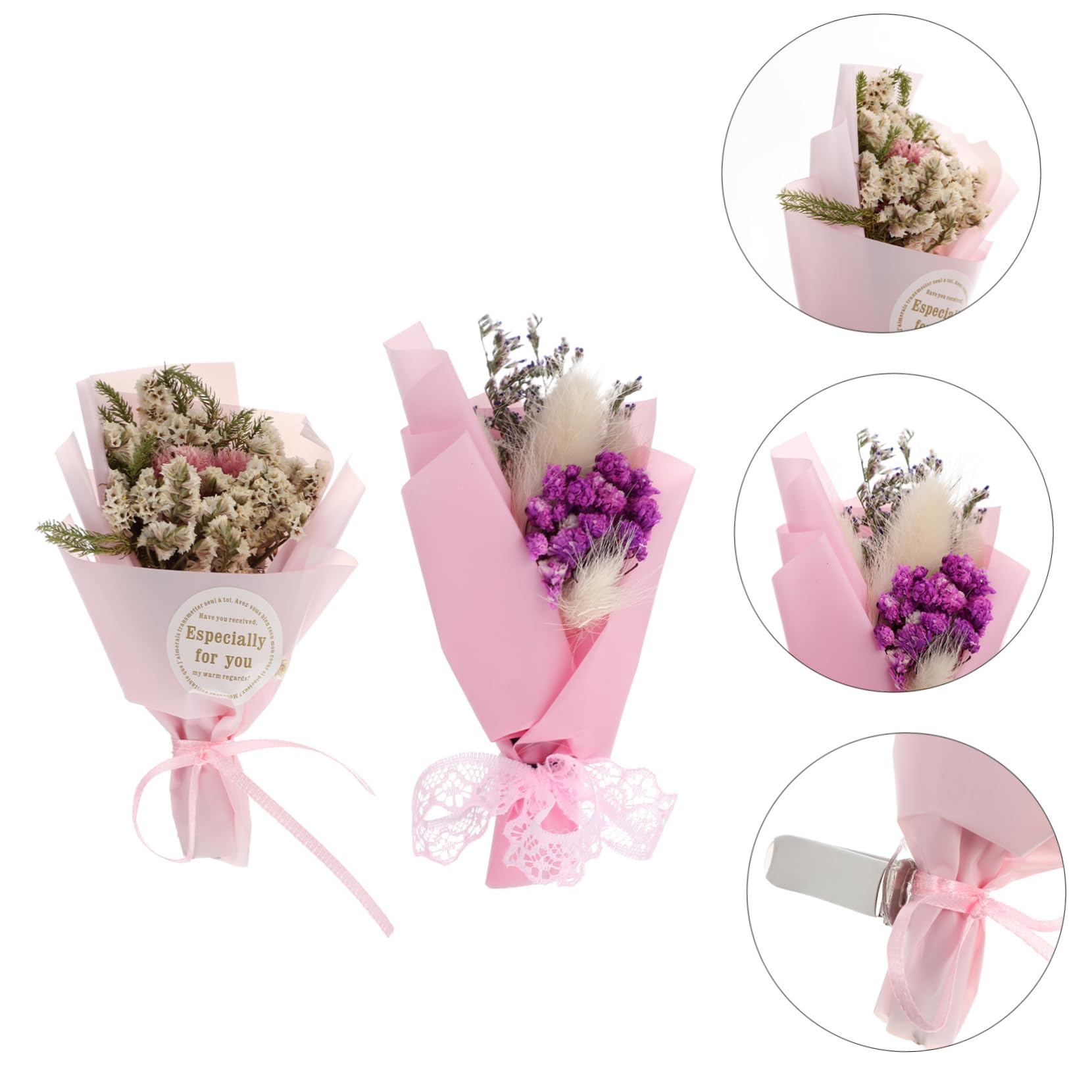 iplusmile 6pezzi Profumatore Per Auto Clip Con Fiori Secchi Da Diffusore Aromatico Elegante Per Ventilazione Auto Per Eliminare Odori Sgradevoli e Creare Un Atmosfera Rilassante