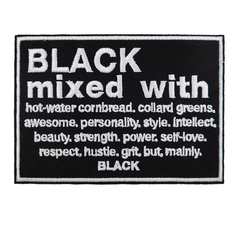 Patch BLM noir brodé et thermocollant pour customiser les vêtements