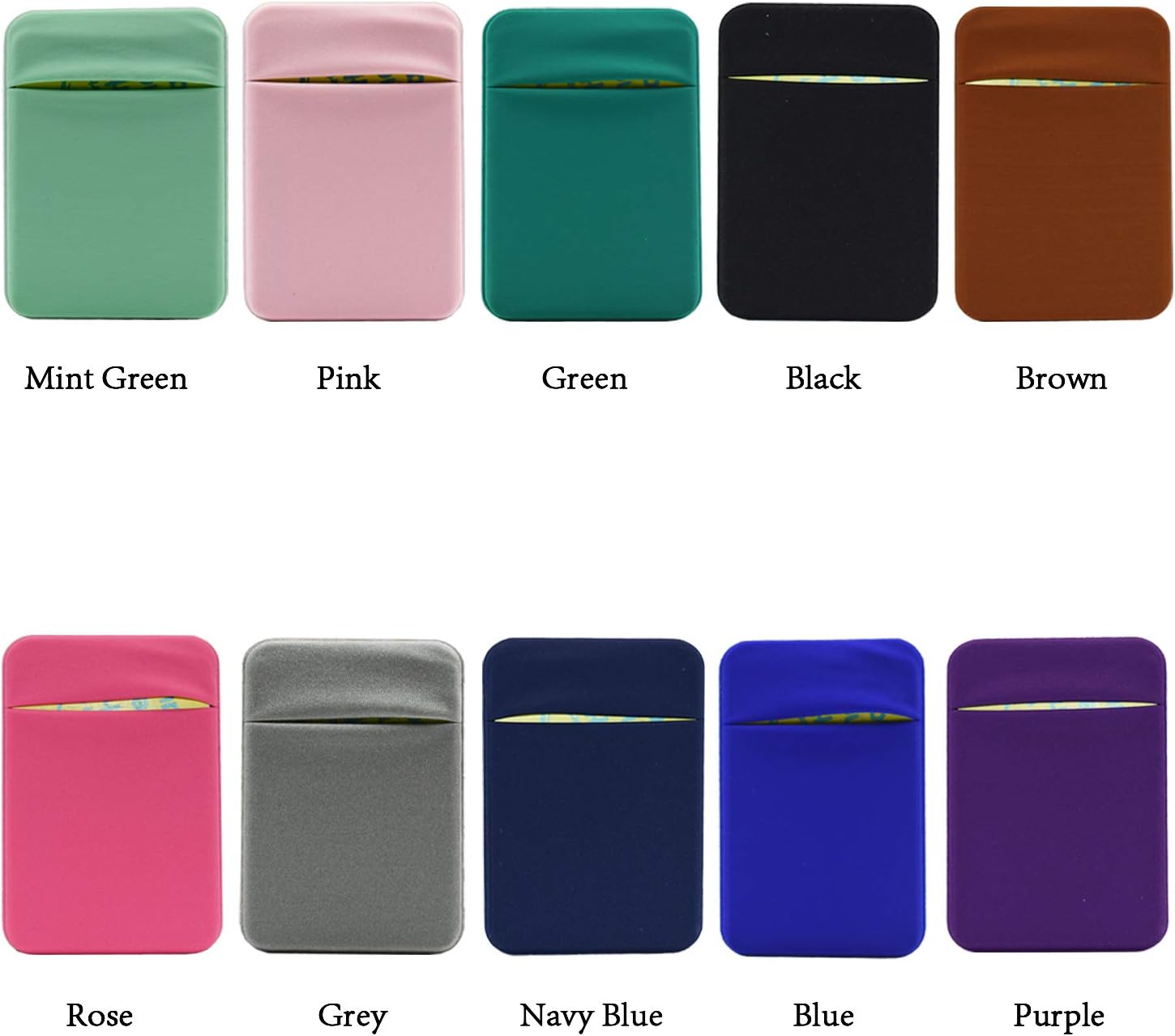 Neoprene Cell Phone Card Holder 6 Cards Adhesive Mini Secure Wallet ID Credit Card Pocket Purse stick on Smartphone for iPhone 16/15/SE, Galaxy S24/S23/A75/A55/A14/Note 22 Ultra (Navy Blue) image 4