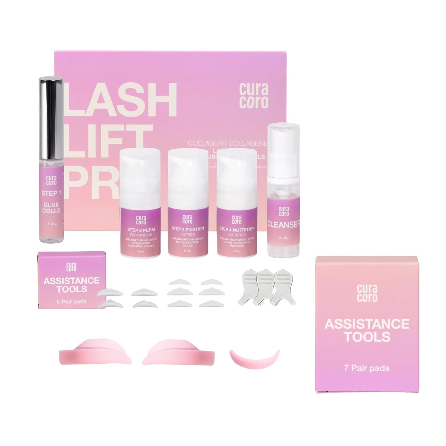 Curacoro Lash Lift Kit & Lash Lift Shields | Precise Curling & Lash Shaping for Perfect Lifts