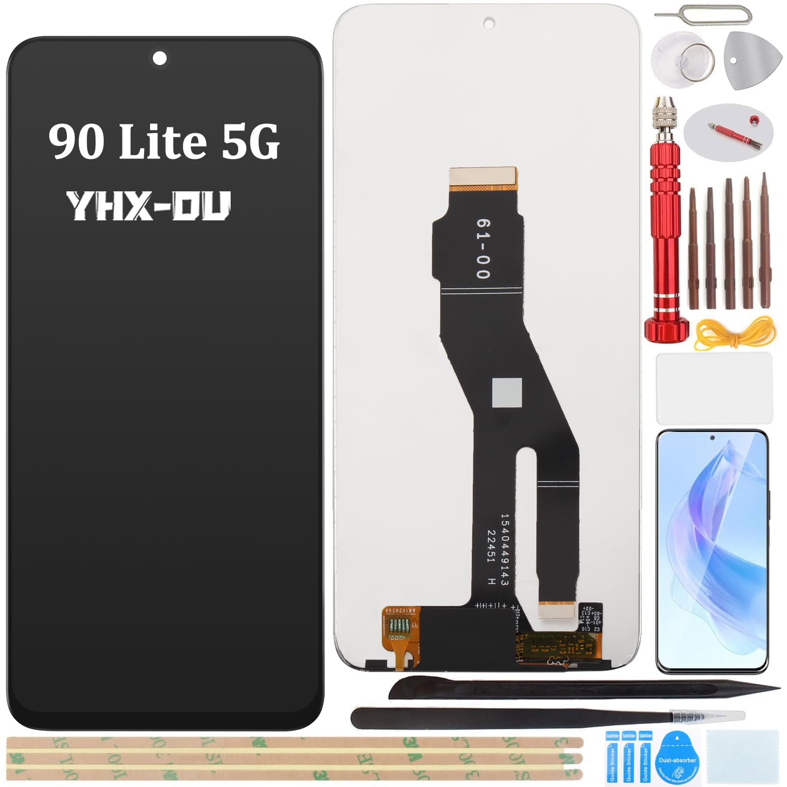 YHX-OU 6.7'' Schermo per Honor 90 Lite 5G CRT-NX1 LCD Schermo LCD Display Touch Screen Digitizer Ricambio Assembly con Utensili Inclusi+Vetro temperato(Nero YHX-OU 6.7'' Schermo per Honor 90 Lite 5G CRT-NX1 LCD Schermo LCD Display Touch Screen Digitizer Ricambio Assembly con Utensili Inclusi+Vetro temperato(Nero