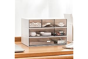 3-Tier Stackable Storage Drawers Desktop Organizer
