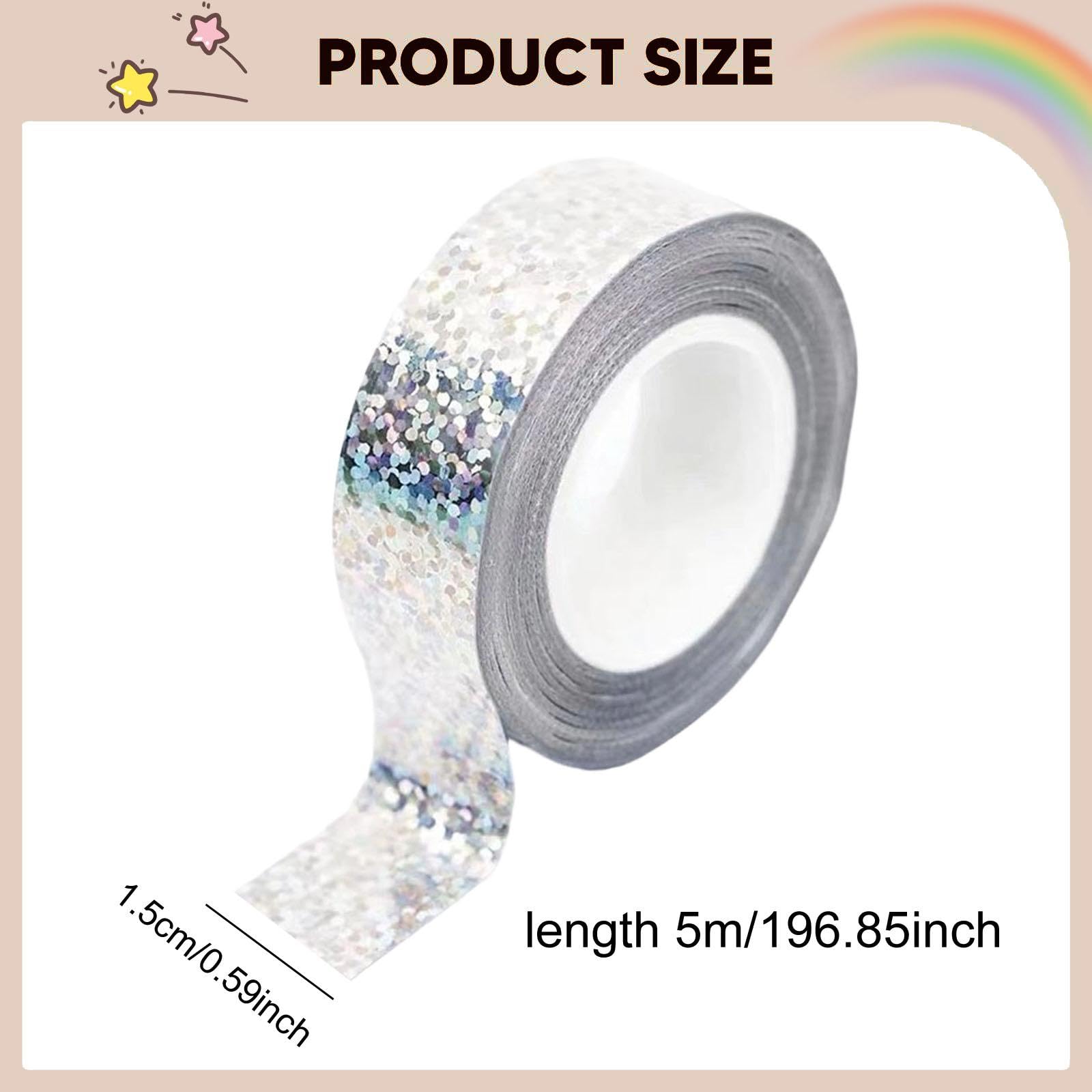 Amagogo Nastro per Cerchio da Ginnastica Ritmica, Adesivo per Cerchio, Decorazione per Anello da Ginnastica, Nastro Decorativo