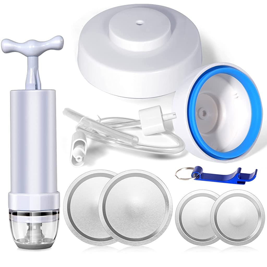 KTM® Jar Sealing Machine Kit for Vacuum Sealer Food Storage with Accessory Hose and a Manual Portable Vacuum Pump For Wide & Regular Mouth Mason Jars-image-22