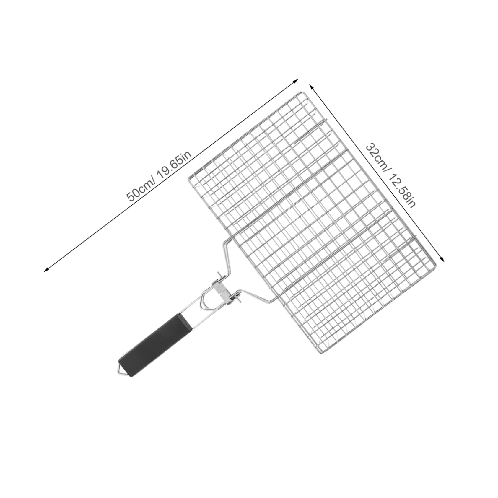 Barbacoa Portátil con Mango Desmontable Utensilio para Asar Pescado y Carne Picnics y Campings Inoxidable Resistente y de Limpiar