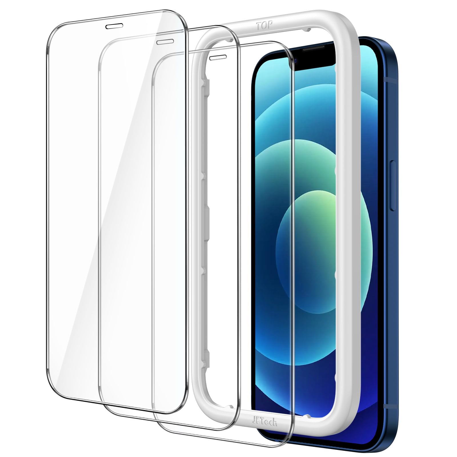 iPhone 12Pro 本体　ガラスコーティングガラスフィルムケース付き Amazon | JETech iPhone 12/12 Pro(6.1インチ用) 全面保護フィルム