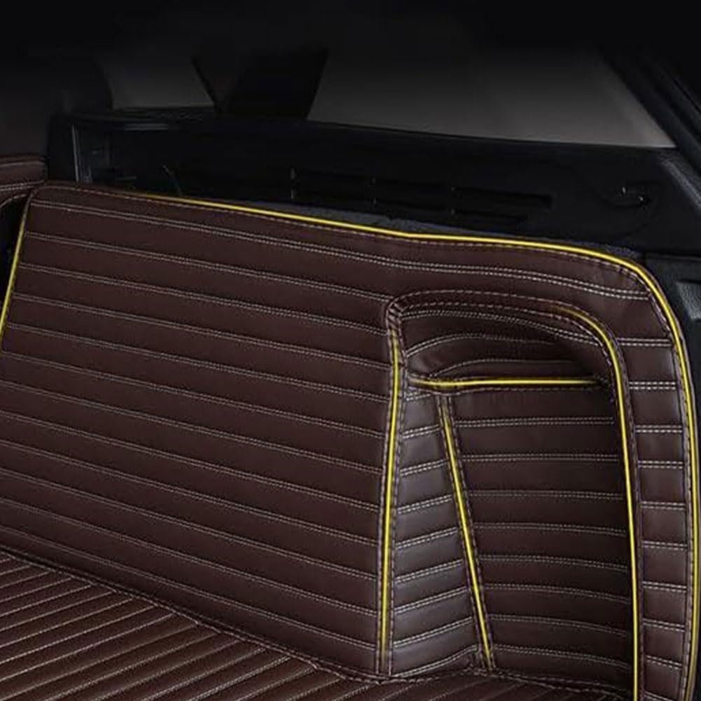 Tappetini Auto in Pelle per M-azda M-Azad 3 2020-2023, Tappetino Set Completo di Antiscivolo Impermeabili Tutte Le Stagioni Accessori La Protezione Interna,B/Brown
