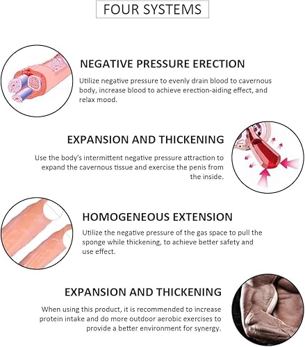Miniatura 8 de Bomba de crecimiento para hombres con bomba de vacío de succión fuerte con pantalla ED potente bomba de vacío eléctrica en pulgadas ajustable para