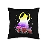 LGBT Genderqueer Non Binary Pride Howling Holf Nonbinary Flag Pride Non Binary Throw Pillow, 16x16, Multicolor