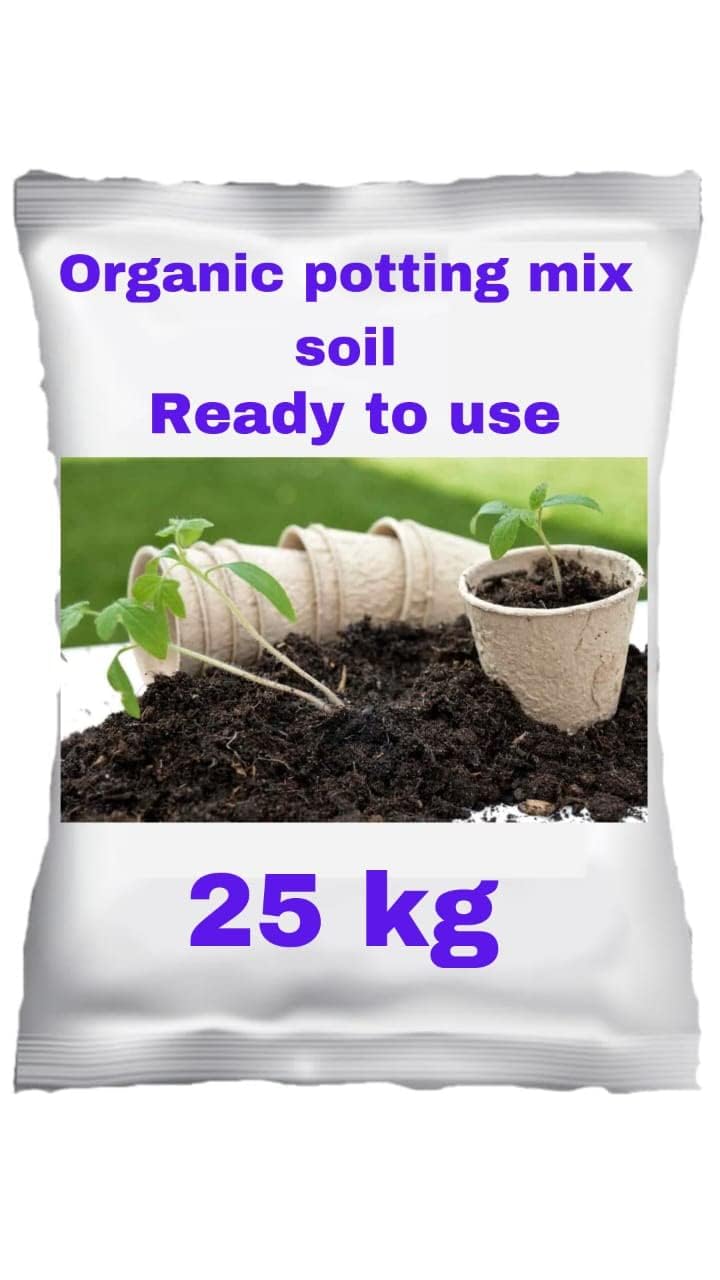 Garden Potting Soil Mix for Plant - 25Kg Ready to Use All Purpose Potting Soil Mix | Made with Vermicompost/Neem Cake/Mustard Cake Powder/Cocopeat/River Sand/Bone Meal/Rice Husk 25Kg-image-48