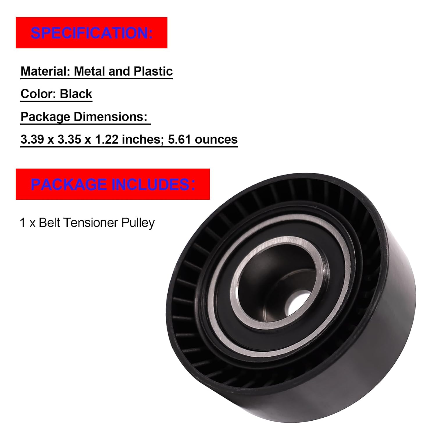 SMMS Belt Tensioner Pulley Idler Pulley Fit for BMW 318i 318is 318ti 323Ci 323i 323is 325Ci 325i 325is 325xi 328Ci 328i 328is 330Ci 330i 330xi 525i 528i 530i M3 X3 X5 Z3 Z4 OE:11281748131 11281726343