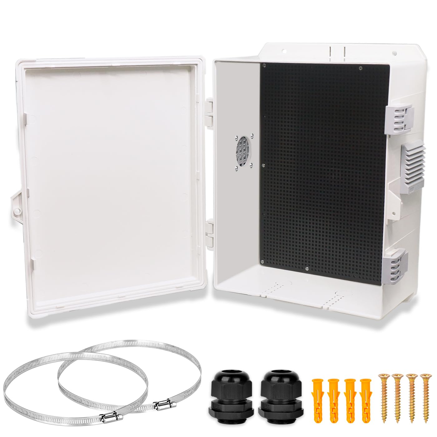 YETLEBOX Outdoor Electrical Junction Box, ABS Water Resistant Enclosure with Internal Mounting Panel & Hinged Cover 13"Hx 9.2"Lx 5.6"W — image 1
