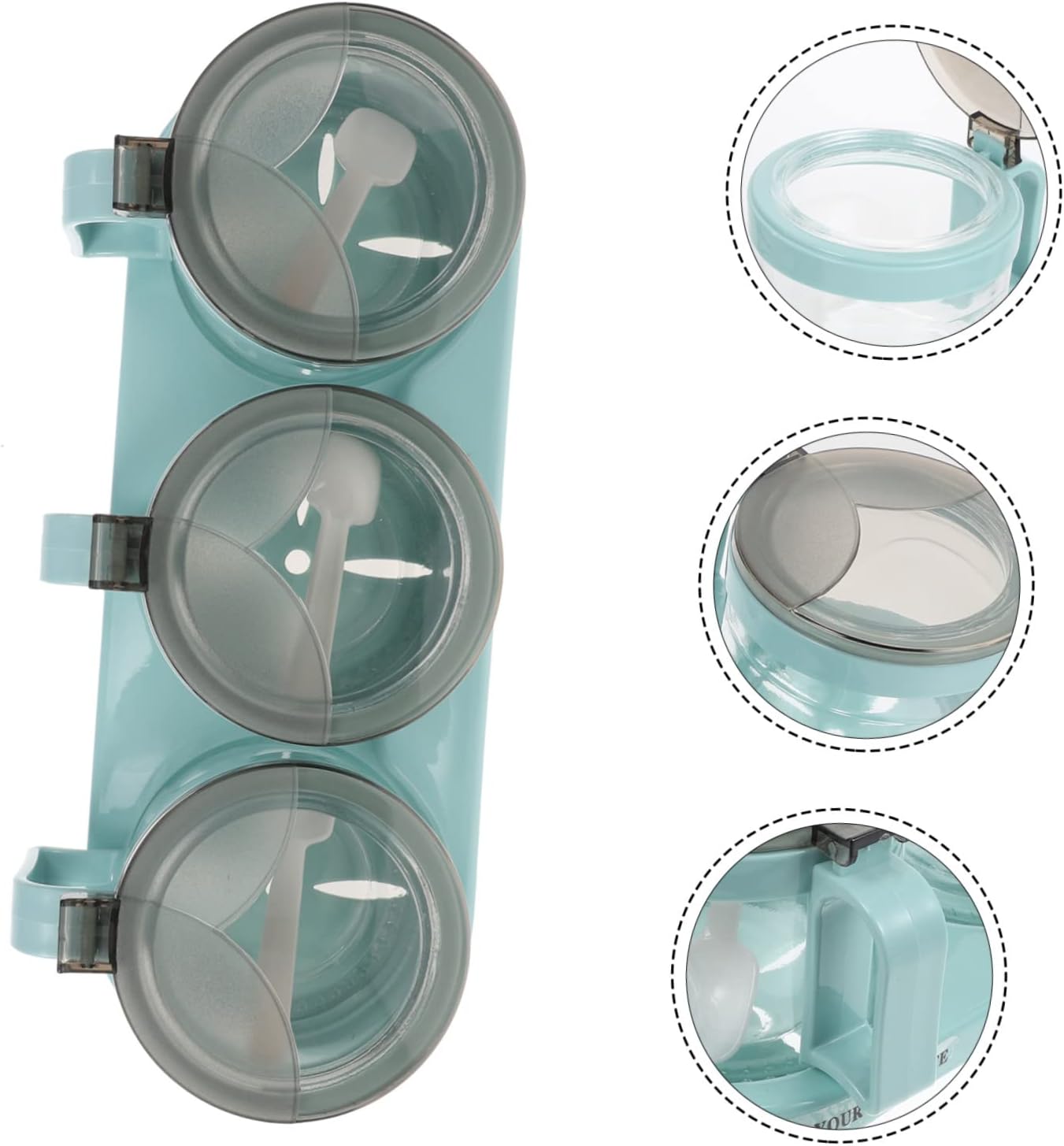 Glass Seasoning Storage Box Lid Multi-purpose Spice Canister Kitchen Condiment Jar Airtight Food Container for Home Use Suitable for Spices and Seasonings