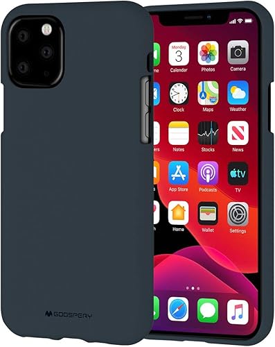 GOOSPERY Soft Feeling Jelly - Funda para Apple iPhone 11 Pro (5.8 pulgadas), sedosa, delgada y sedosa, color azul medianoche
