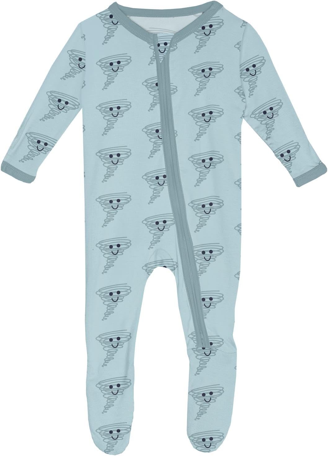 KicKee Baby & Toddler Zipper Footie – Ultra-Soft Viscose from Bamboo Pajamas with Flip Paws & Grips