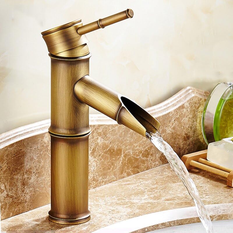 Mélangeur d'évier antique noir mitigeur de lavabo de salle de bain