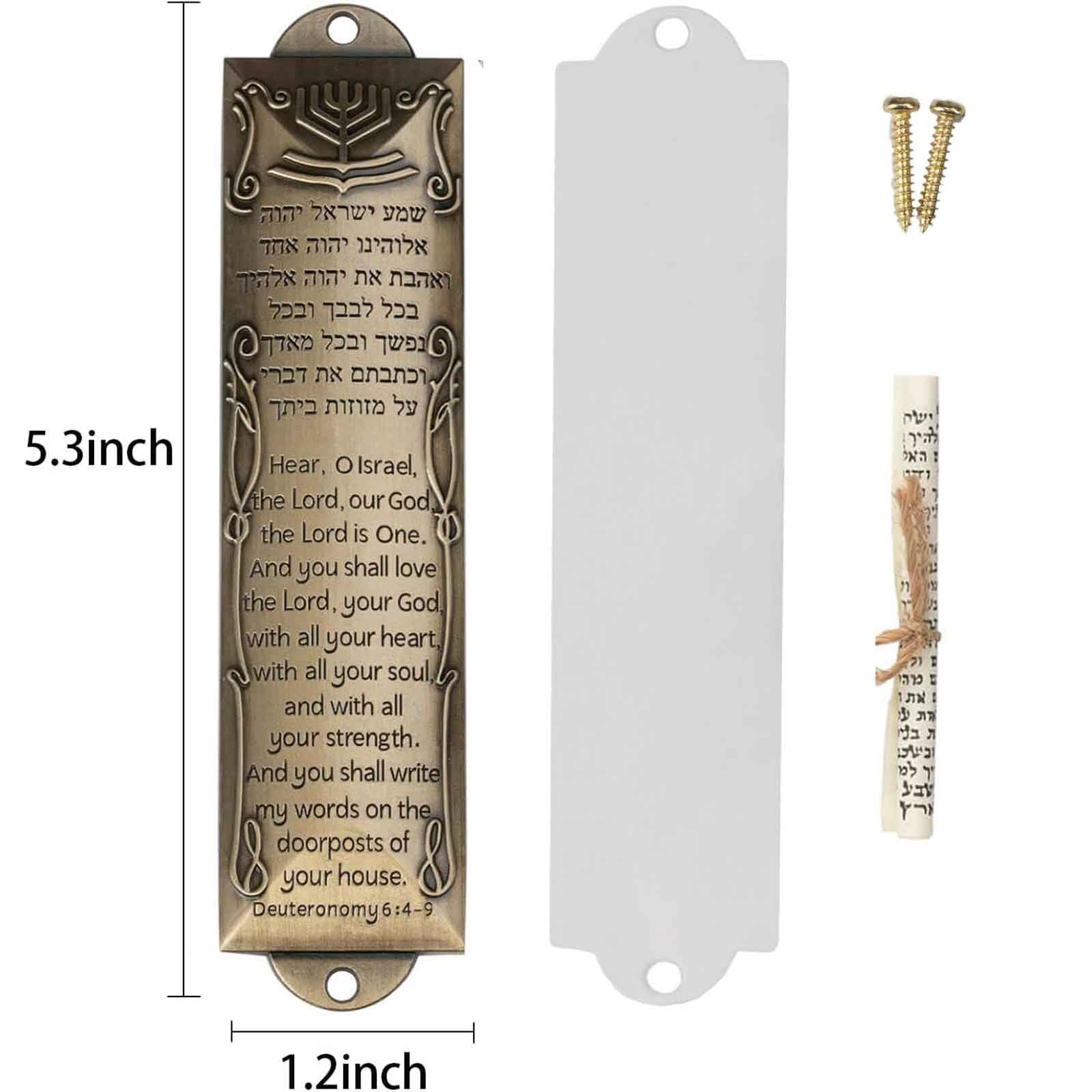 We Moment Mezuzah with Scroll for Door?Mezuzah with Scrolls?English and Hebrew Blessing?for Jewish House Gifts?Set of 1