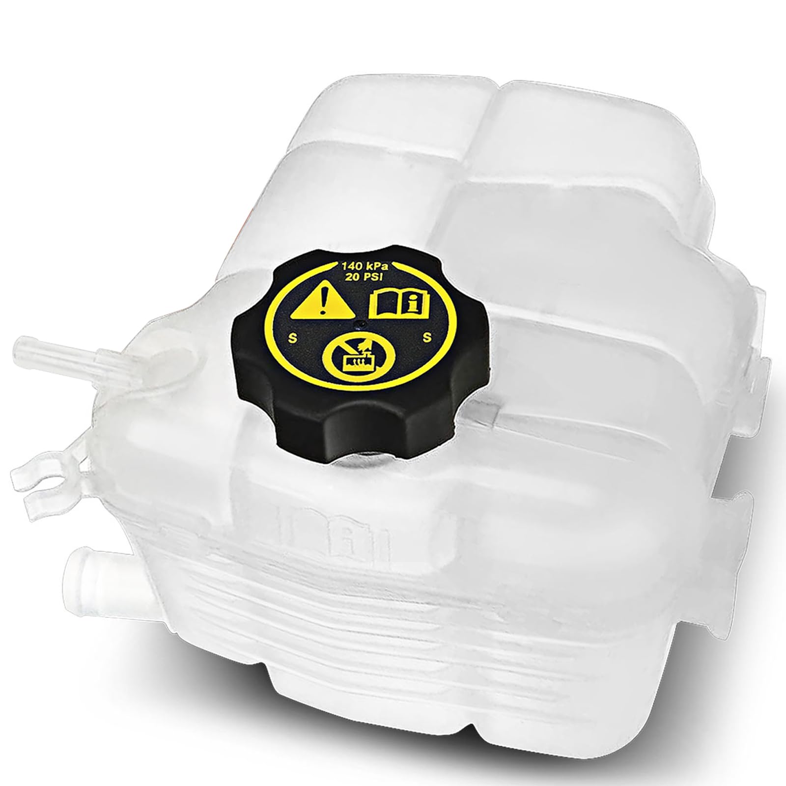 YHTAUTO Engine Coolant Recovery Overflow Reservoir Expansion Tank W/Pressurized Cap For 10-16 Chevrolet Cruze, 12-14 Orlando & 16-18 Buick Cascada, 12-17 Verano, Replace for# 13505353, 13393368