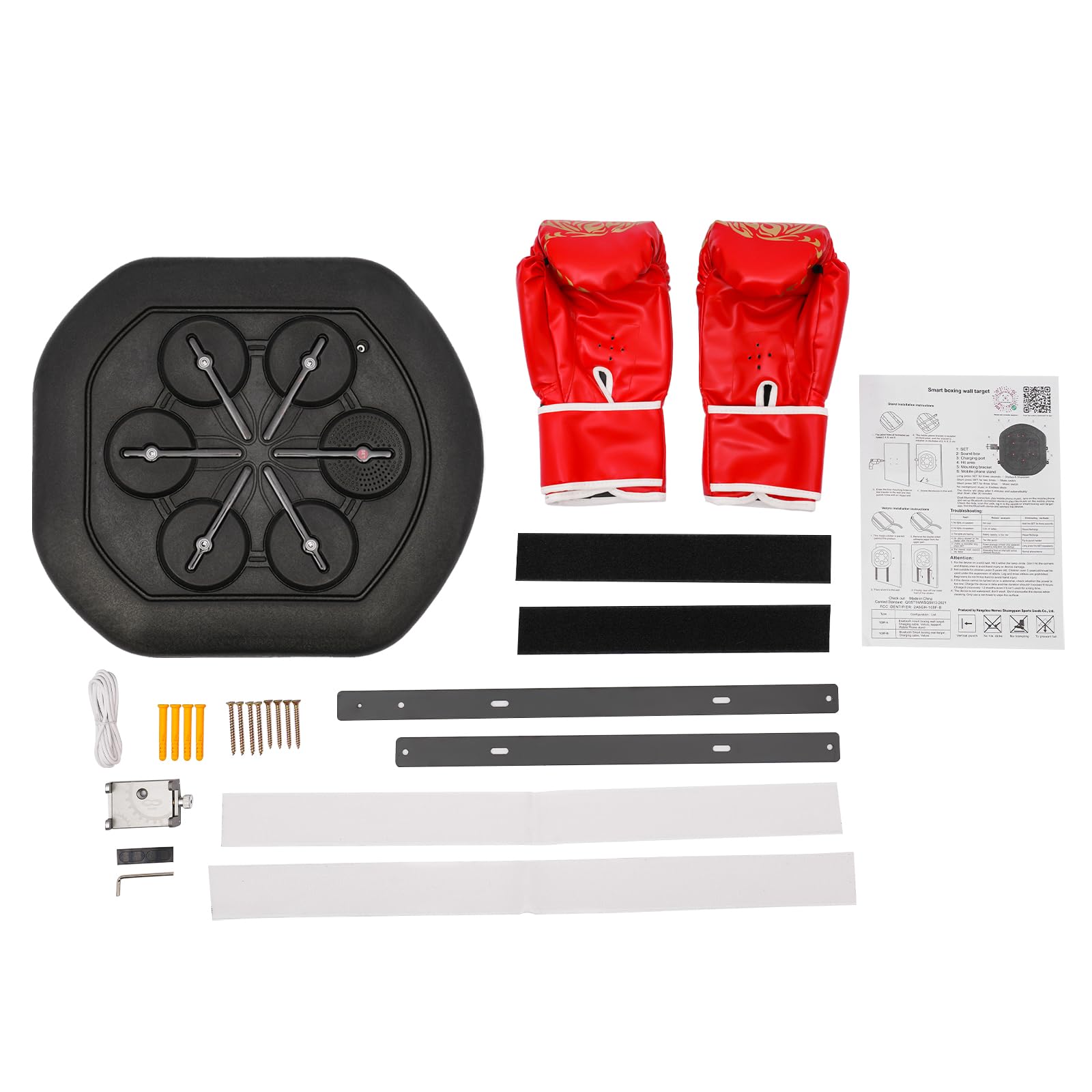 Music Boxing Machine Boxing Machine Boxmaschine Mit Musik Musik Box Maschine Bluetooth + Boxhandschuhe + Telefon Bracket + USB Ladekabel + Englisches Handbuch für Kickboxing Karate Home Gym Training