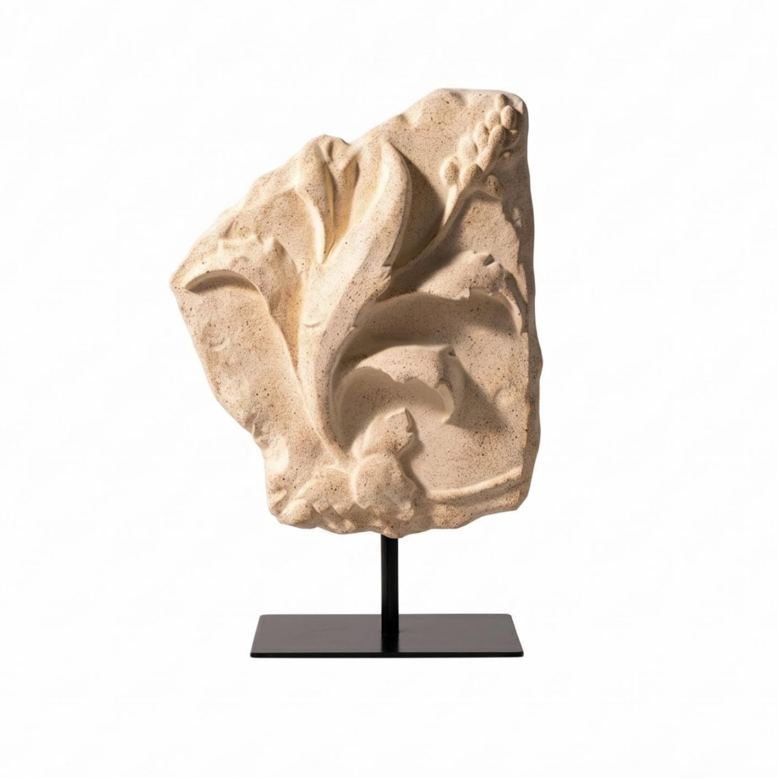 Escultura Resina Textura Efecto Roca Estratificada Ornamento Resina Regalo Bonito Figura Decorativa Escritorio para Mesa