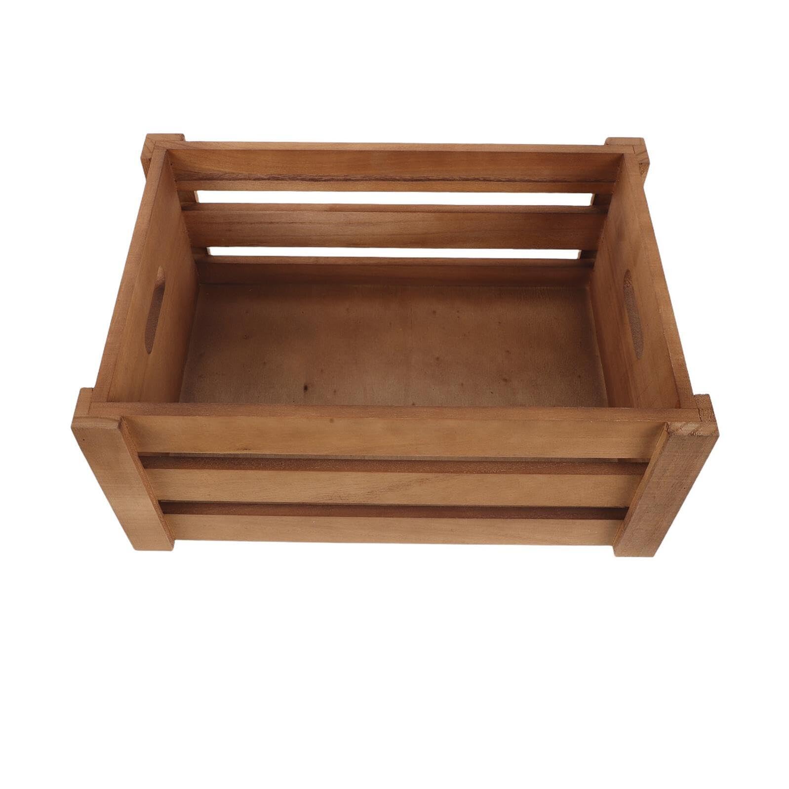 ABOOFAN Portadischi in Legno Massello 35x25x15 Cm, Cassa Porta Album Vinile e Cd, Scatola Cubica Retrò per Conservazione e Esposizione in Soggiorno, Studio e Ufficio