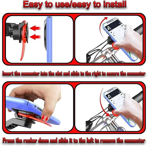 Miniatura 6 de Soporte de teléfono para motocicleta, soporte para manillar de motocicleta, soporte de teléfono para bicicleta, soporte para teléfonos inteligentes,