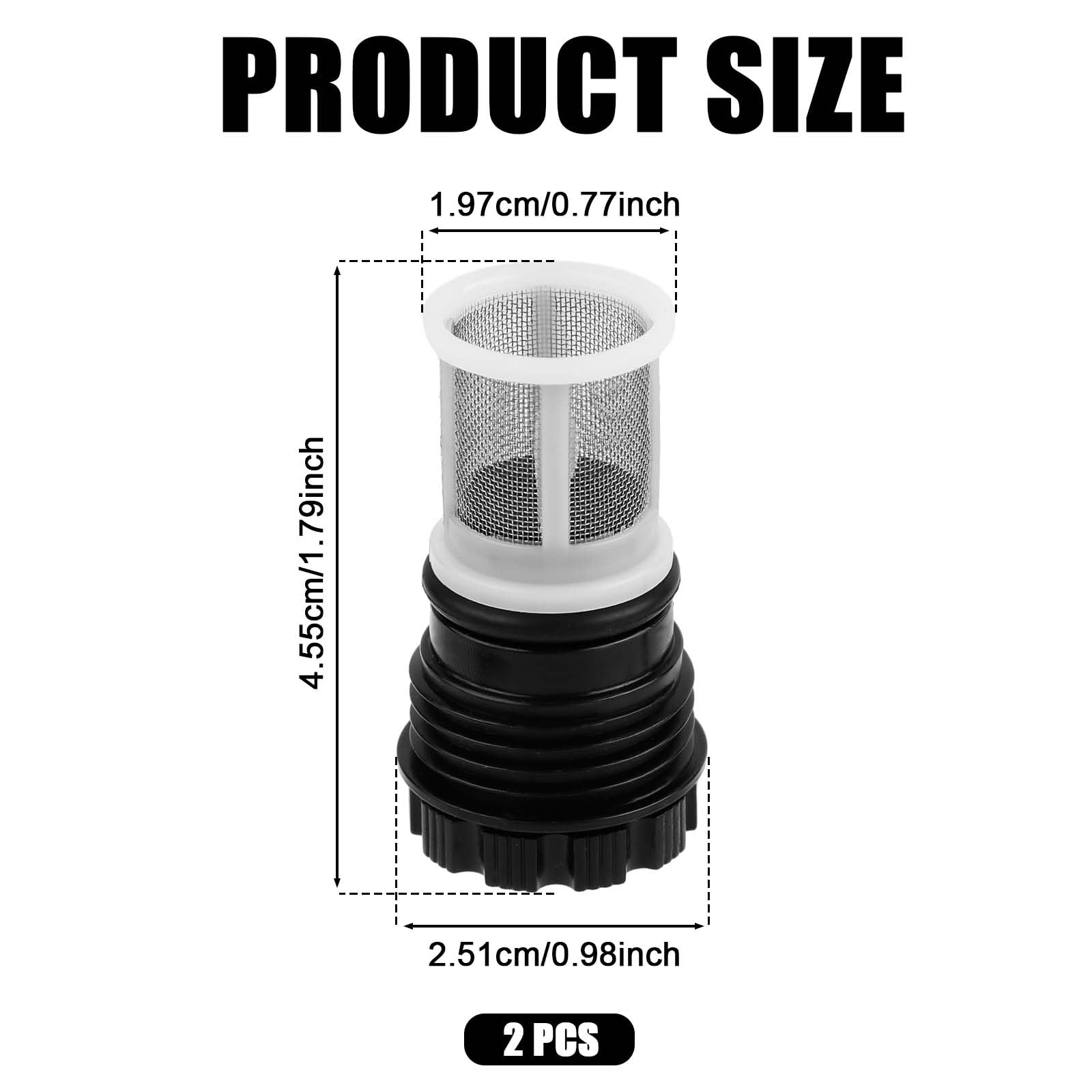 2Pack H98-510-S Tankless Water Filter Parts For Rinnai Tankless Water Heater Inlet Screen Assembly Replacement I.119376804 - View #5