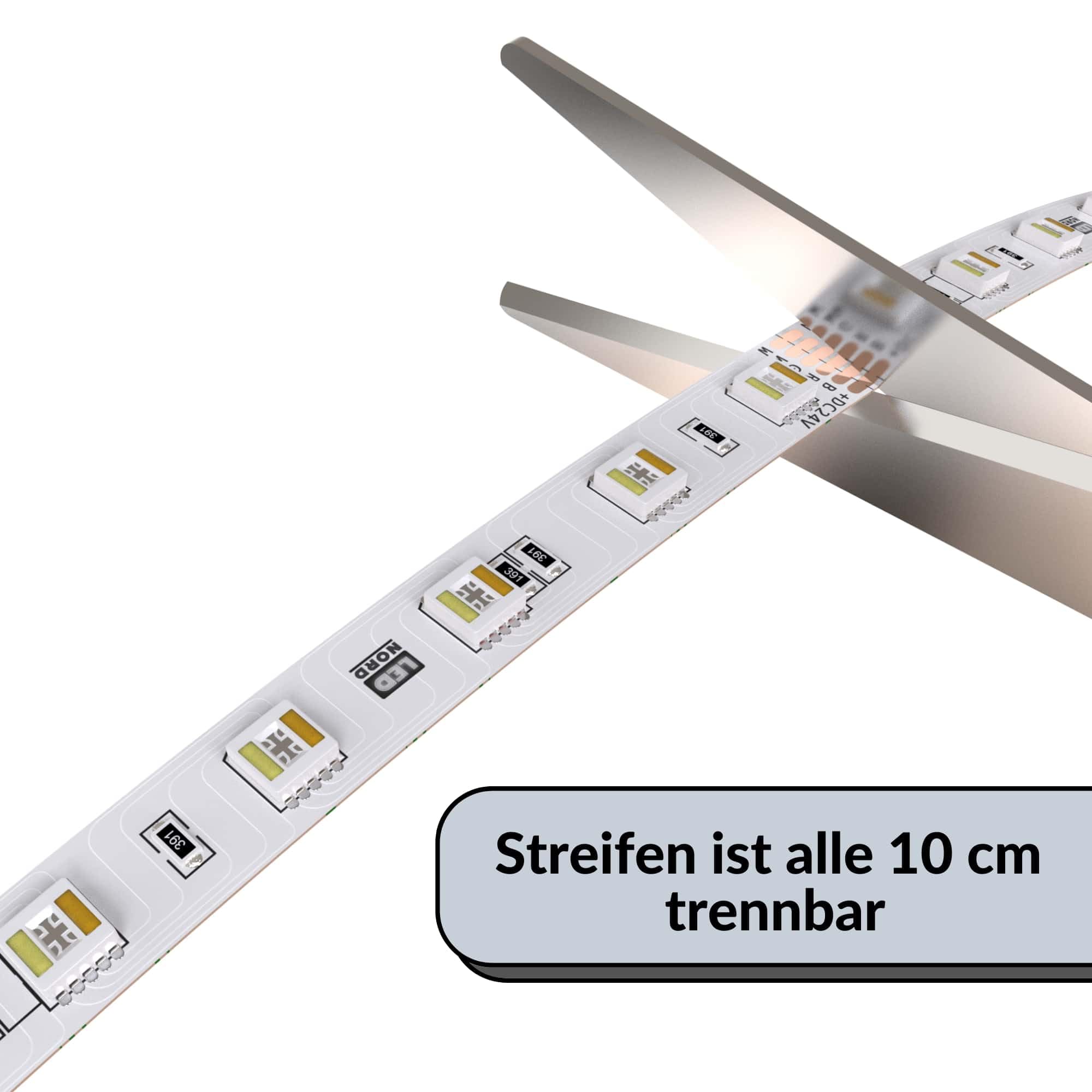 Striscia LED RGB+CCT 5m 24V - Colori E Bianco Regolabile (Da Caldo A Freddo) 60 LED/m