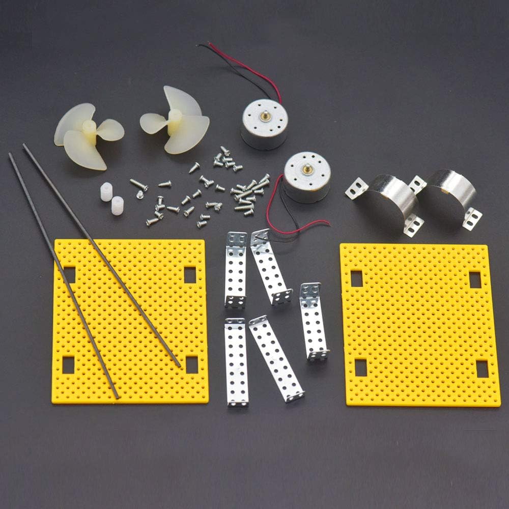 Fujiyuan 1 Package DIY Remote Control Boat Propeller Watercraft Dual Motor Shaft RC Module Hobby 300 Type Yellow Base Plate