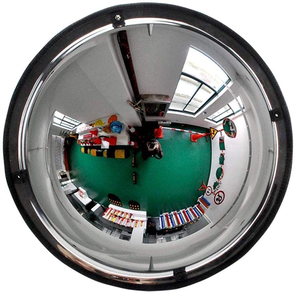 Miroir Convexe hémisphérique panoramique, Angle de visionnage à 360 degrés, Miroir de sécurité Acrylique, Verre PC résistant aux Chocs, pour Les Bureaux de magasins (Size : 40cm(16inch))