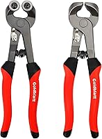 Goldblatt 2-Piece Glass & Ceramic Tile Nippers Set - Heavy Duty Wheeled Mosaic Nippers & HD Cutters, Soft-Grip Handles for Precise Tile Shaping