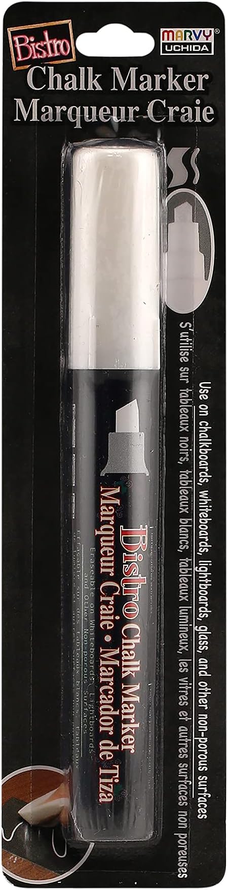 Uchida 483-C-0 Chisel Tip Bistro Chalk Marker, White