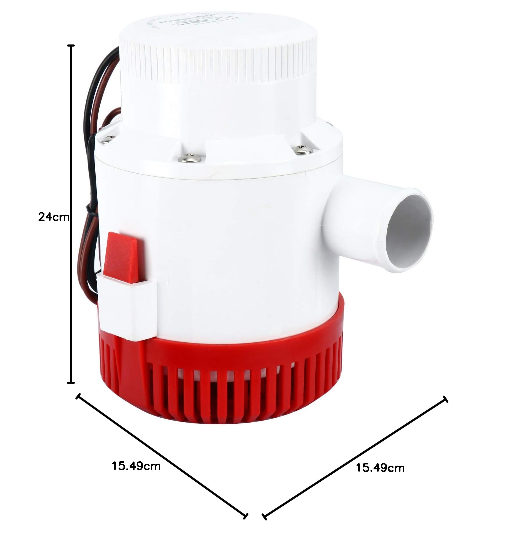Amarine-made Bomba de achique electrónica, 3700 GPH, 12 V, para fontanería, Barcos, etc.
