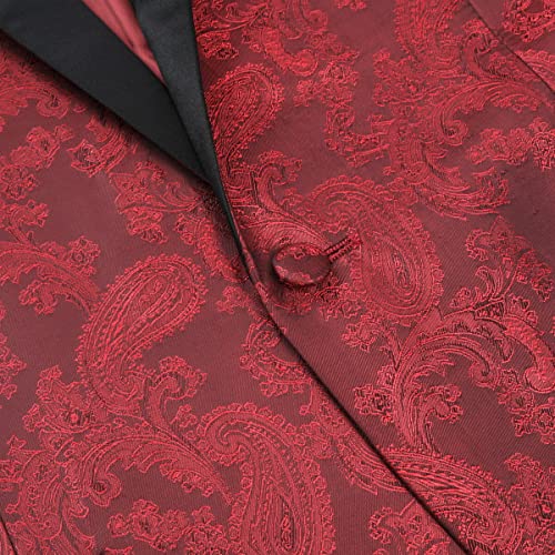 Boyland Mens Paisley Shawl Lapel Blazer Casual Single Breasted One Button Sport Coat Jacket4