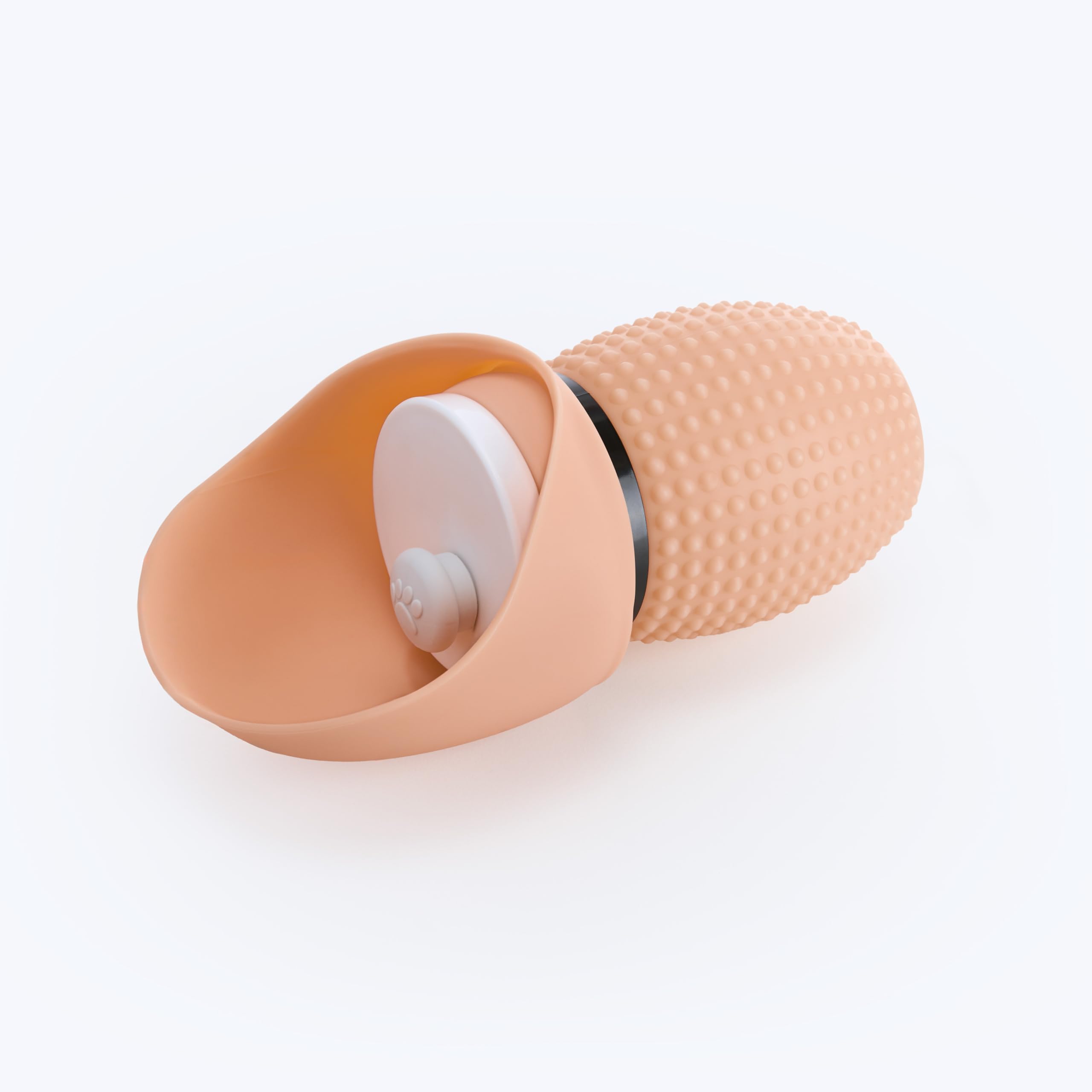 Muitomas, Borraccia per Cani Portatile e AntiPerdite, Compatta e Leggera, Capacità di 350 ml, Colore Peach Fuzz