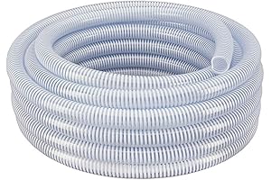 MaxxFlow 1" Dia. x 100 ft HydroMaxx® Clear Flexible PVC 1 Suction...