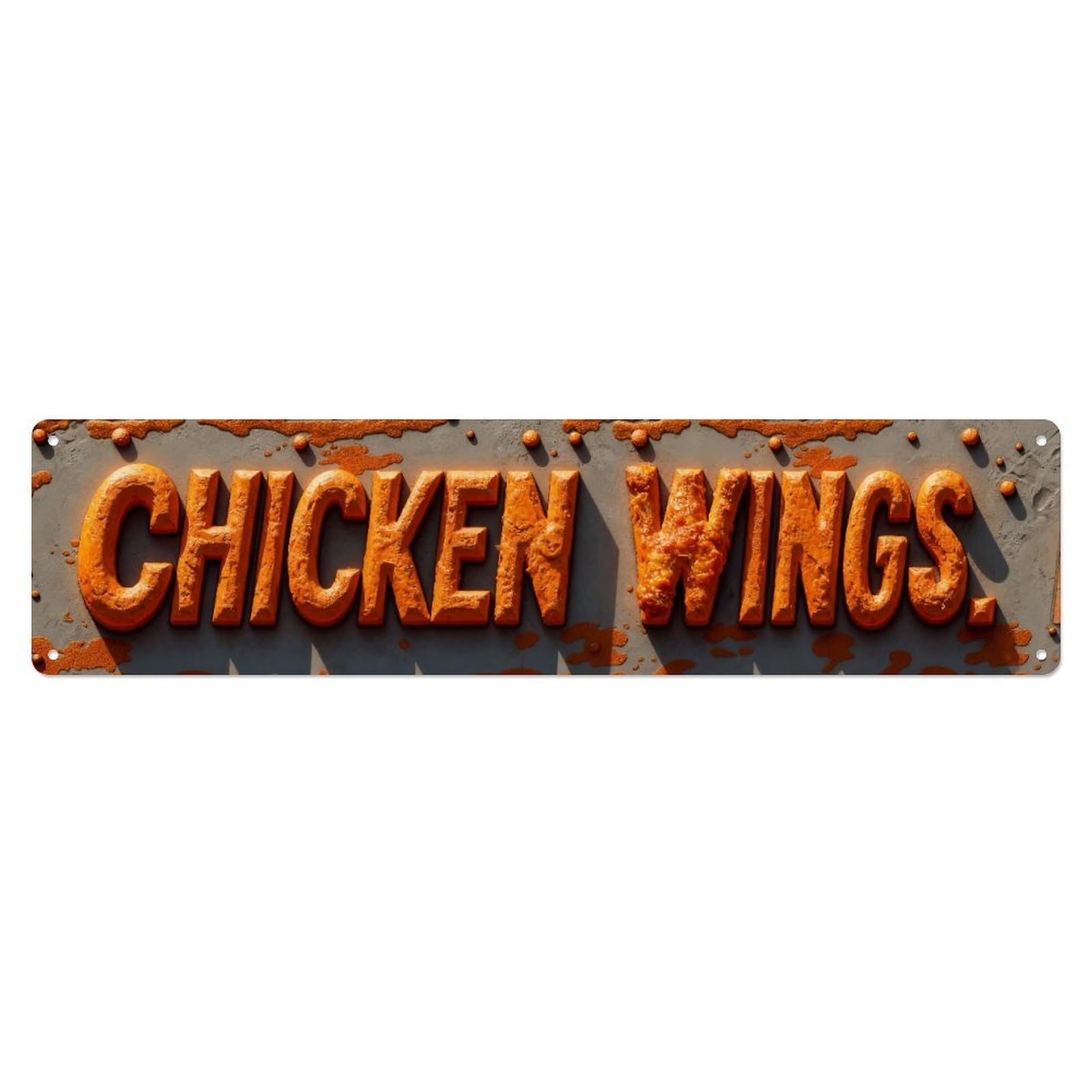 Chicken Wings Pattern Design Metal Tin Sign Plaque