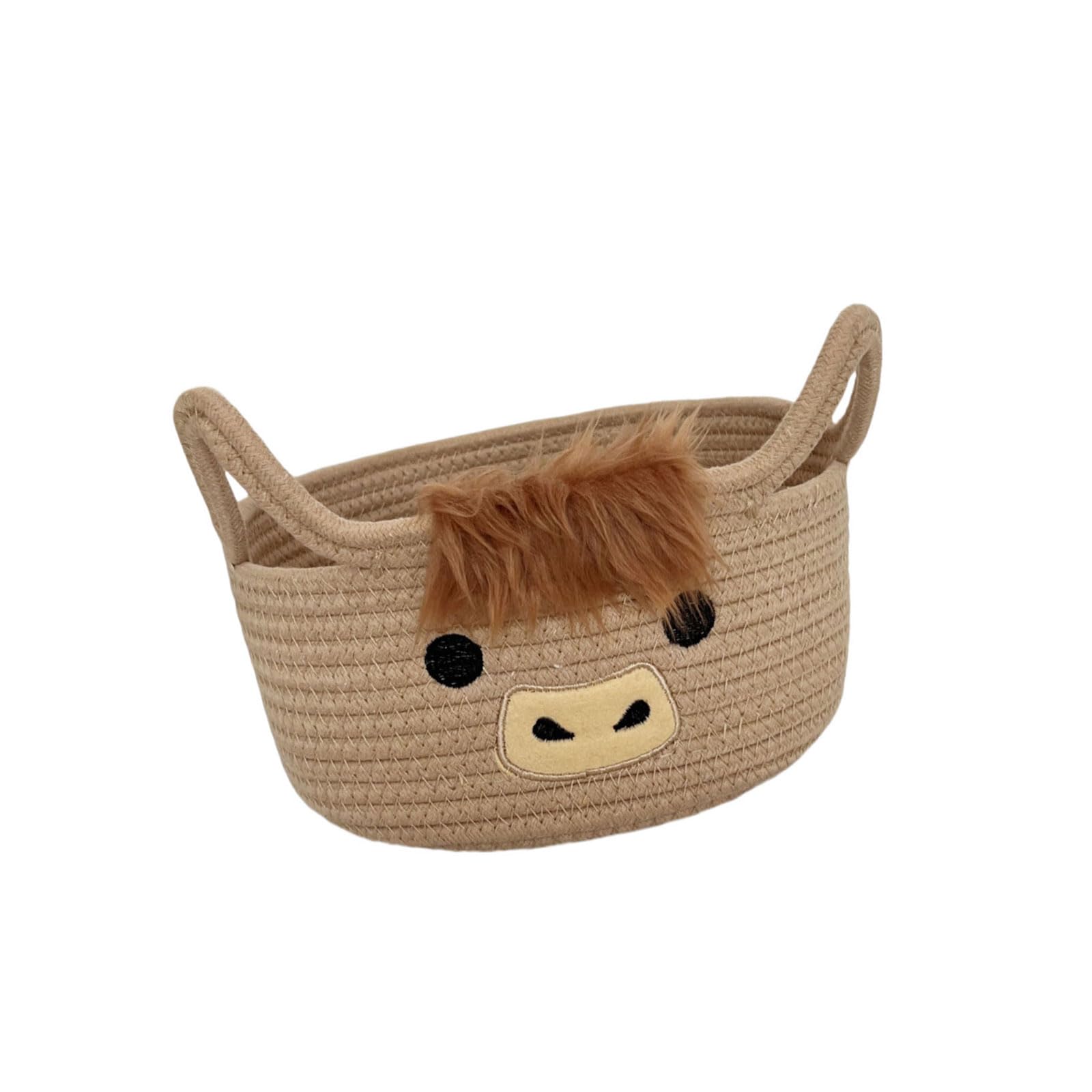 CUNZJIA Lovely Highlands Cow Shape Storage Basket for Room Living Room Offices Or Entryway Multifunctional Cotton Organizer
