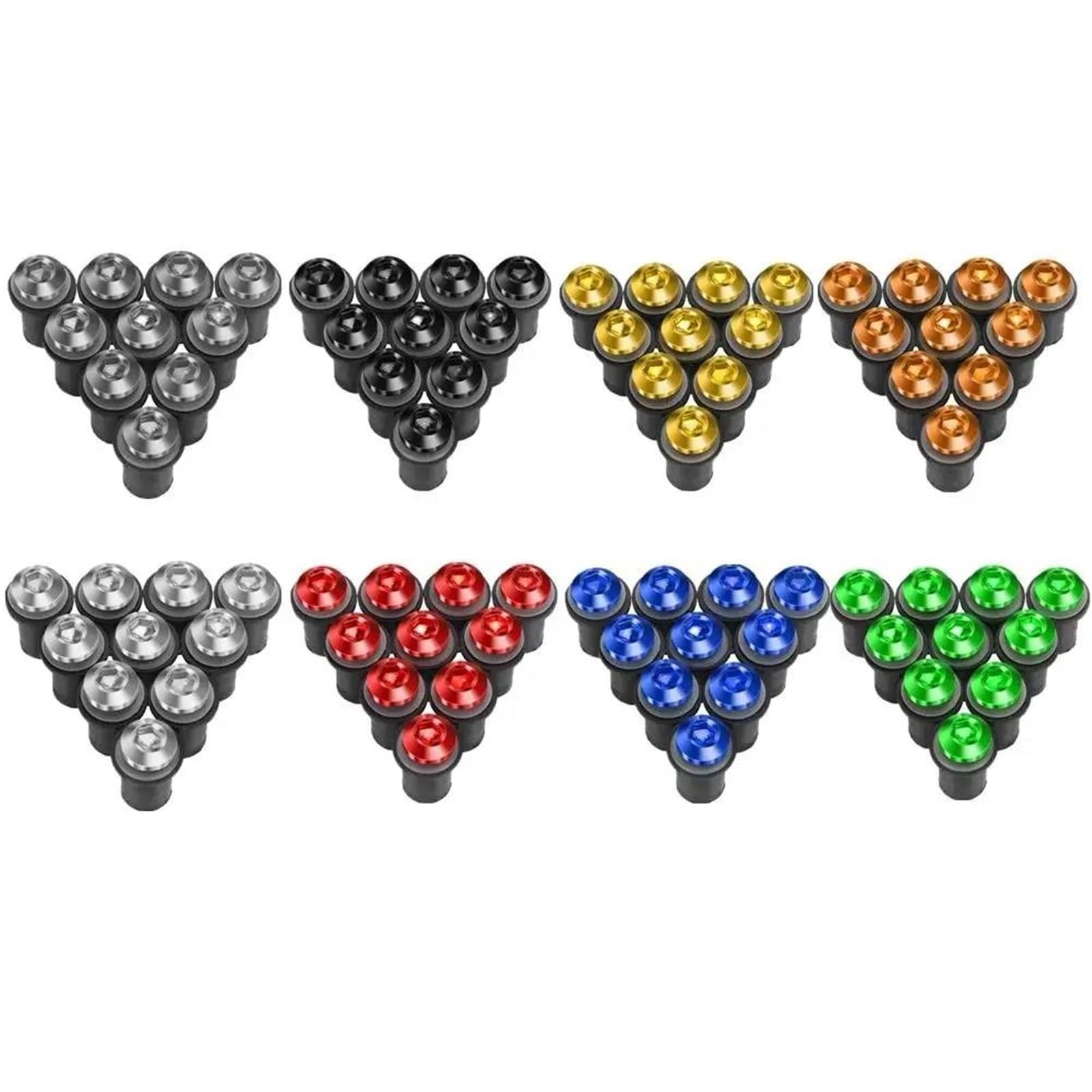 Schraubens Clips Motorrad-Windschutzscheibenschrauben-Set Für XT660Z XT 660Z 660 Z Super Tenere, 10 Stück, 5 Mm Motorrad Schrauben Muttern Satz