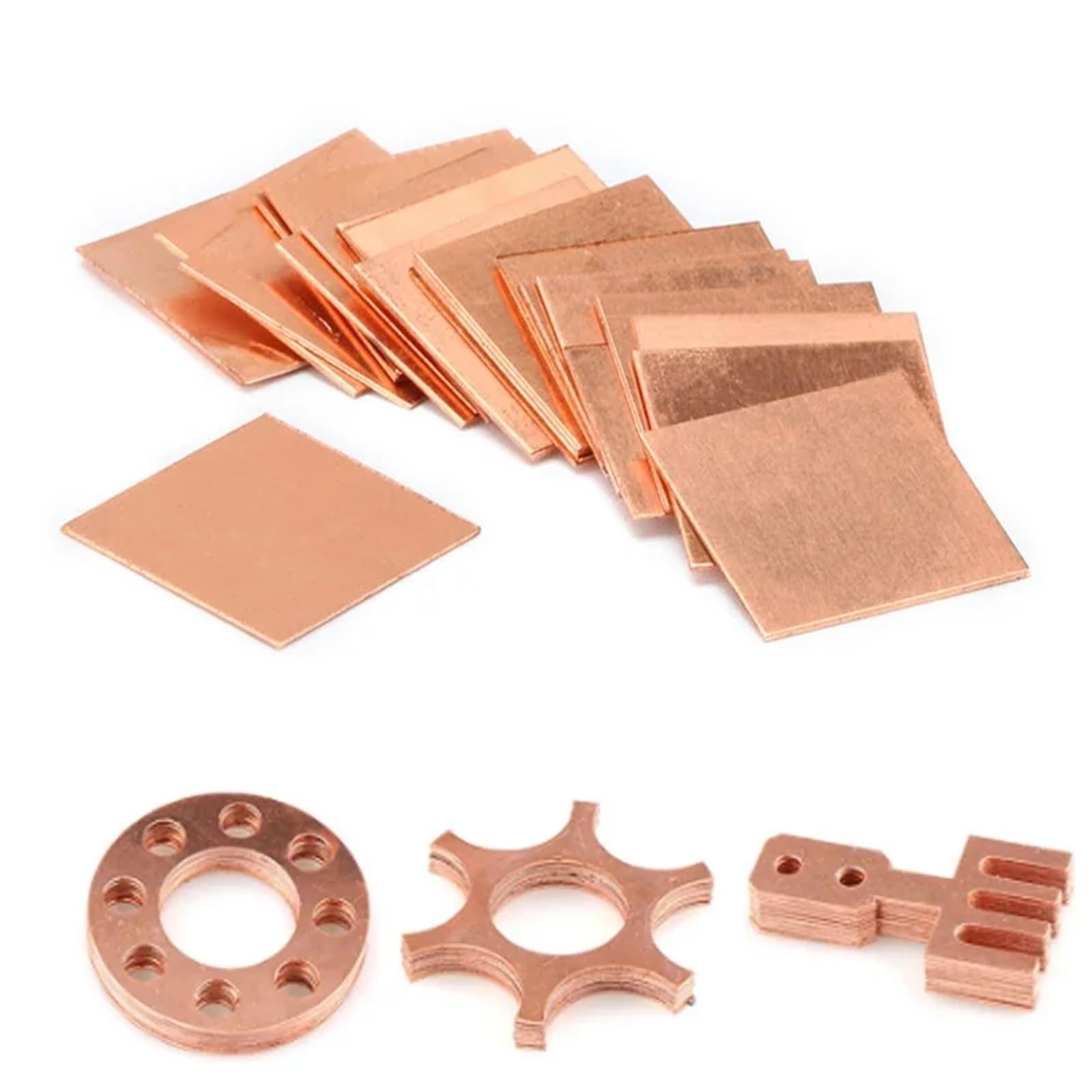 1 lámina de cobre puro 0,25 mm grosor a 8, placa metal 100 x y 150 Adecuado para joyería y manualidades(2x50x400mm)