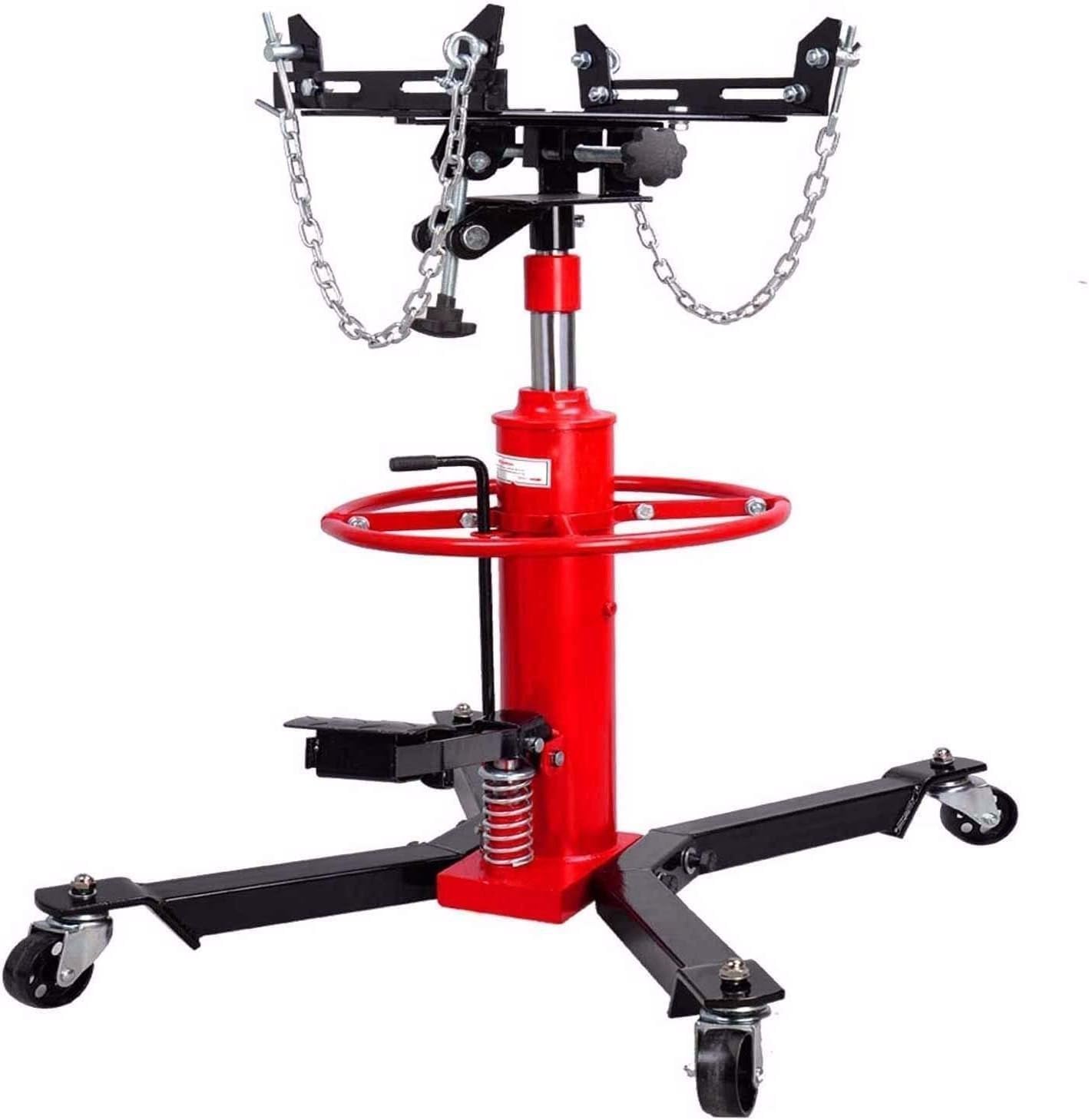 XK 1660lbs Auto Lift Capacity 0.75T Transmission Jack 2 Stage Hydraulic with 360° for Car Lifts