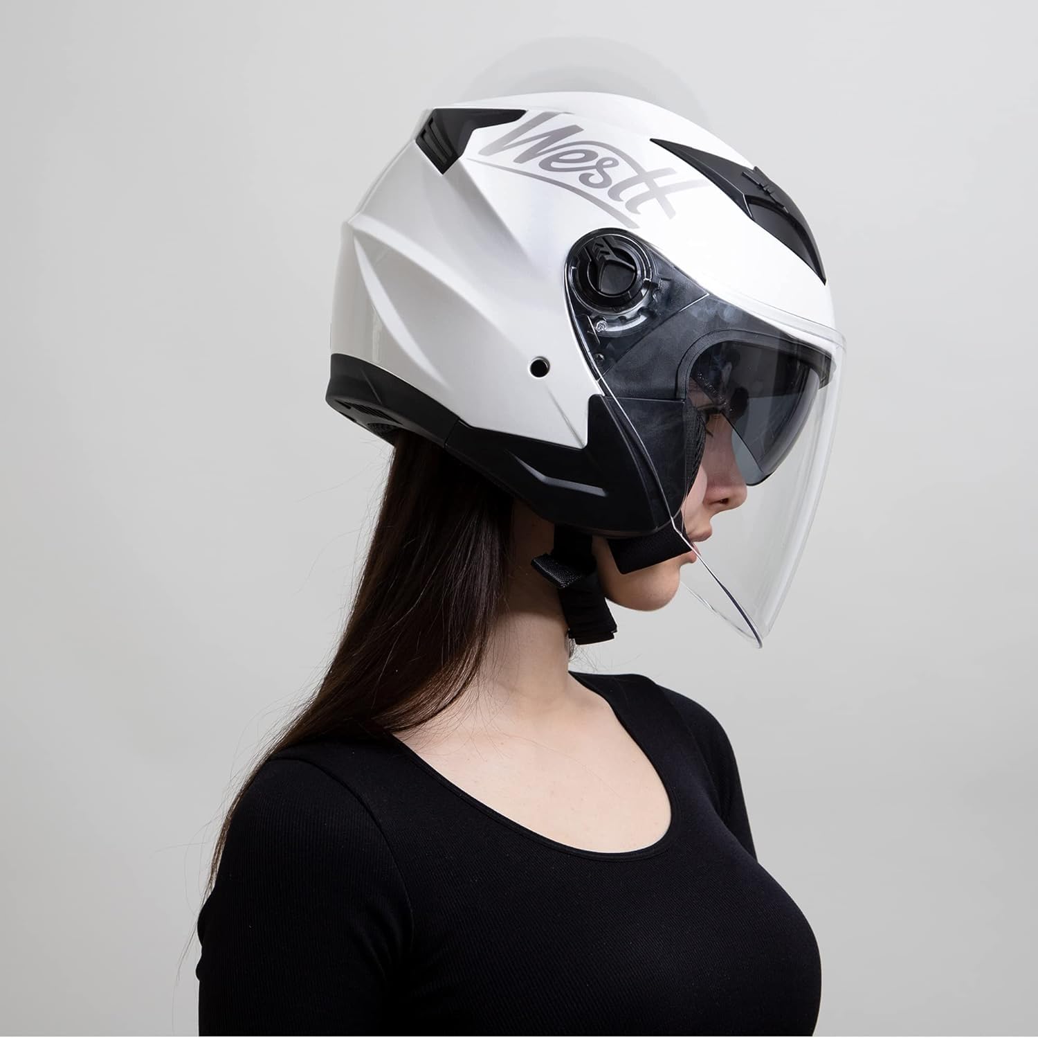 Westt Visiera per casco da moto per modello: Jet/Classic/Cross X/Torque/Torque X Casco integrale (Jet)