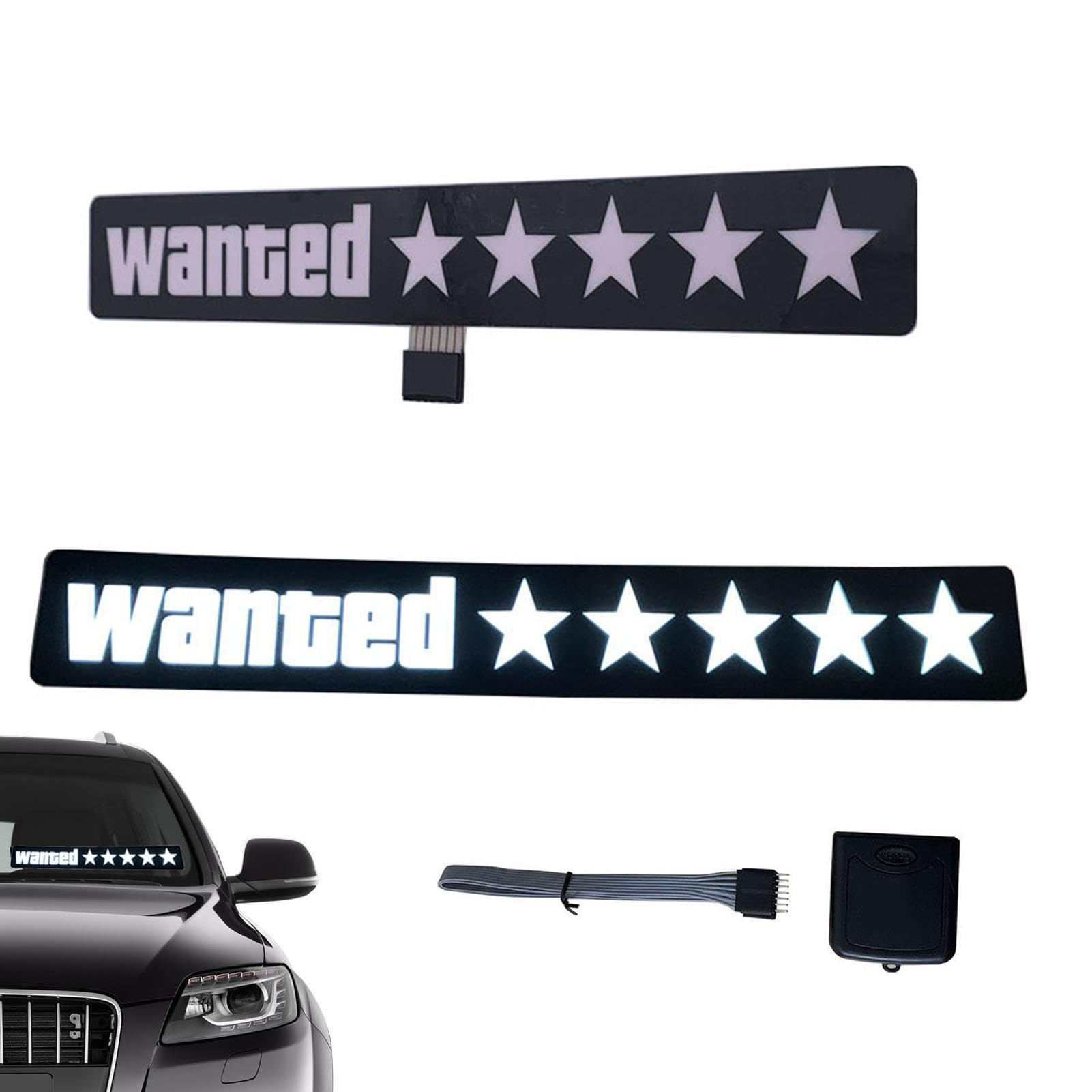 Set Adesivi Riflettenti Wanted Per Auto E Camion, Vinile Impermeabile, Design A 5 Stelle, Forte Adesione, Per Sicurezza E Stile