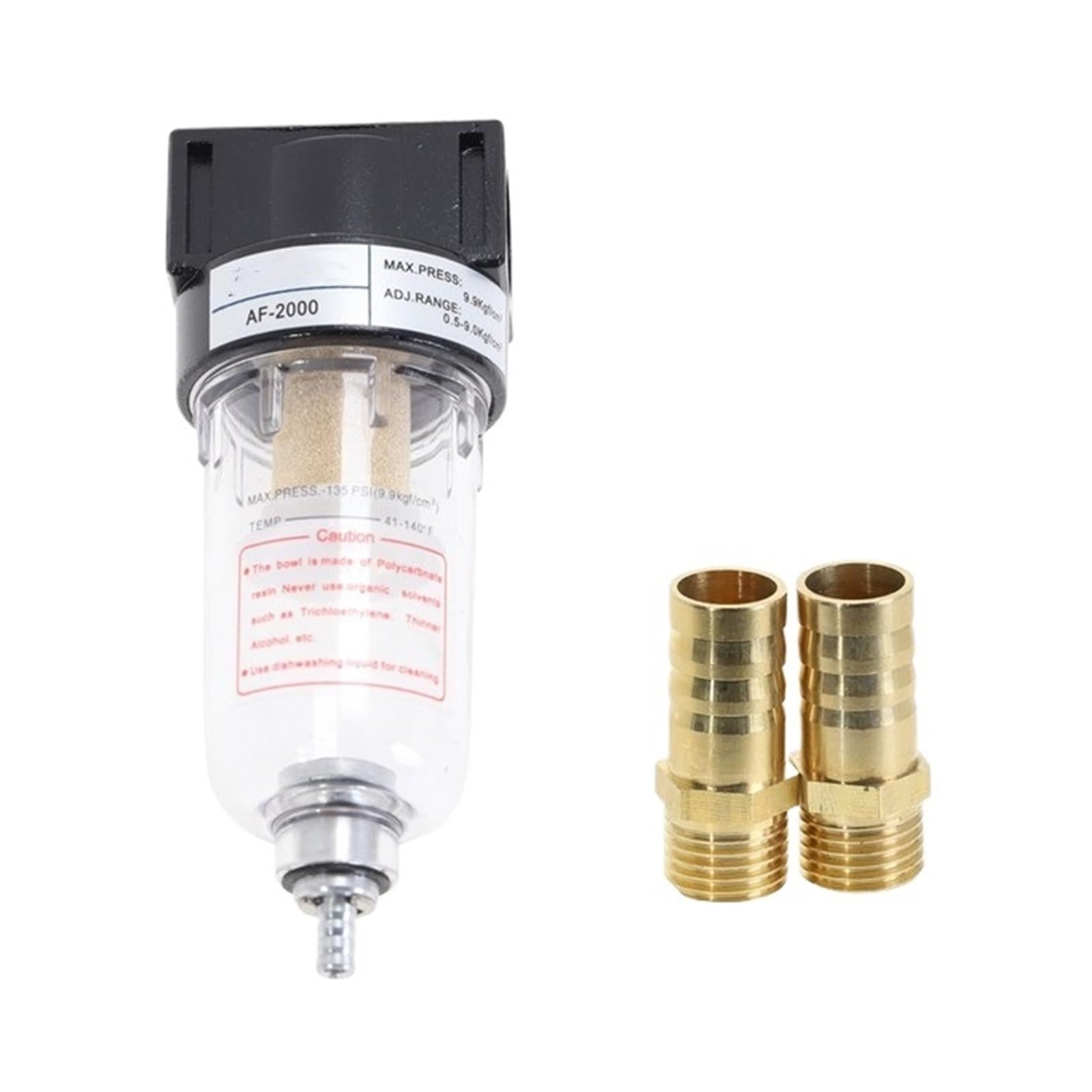 AYNRJKKX AF2000 Pneumatic Parts air Filter Accessories Source Processing Unit for Compressor Oil-Water Separation(AF2000-W-BT-12MM)