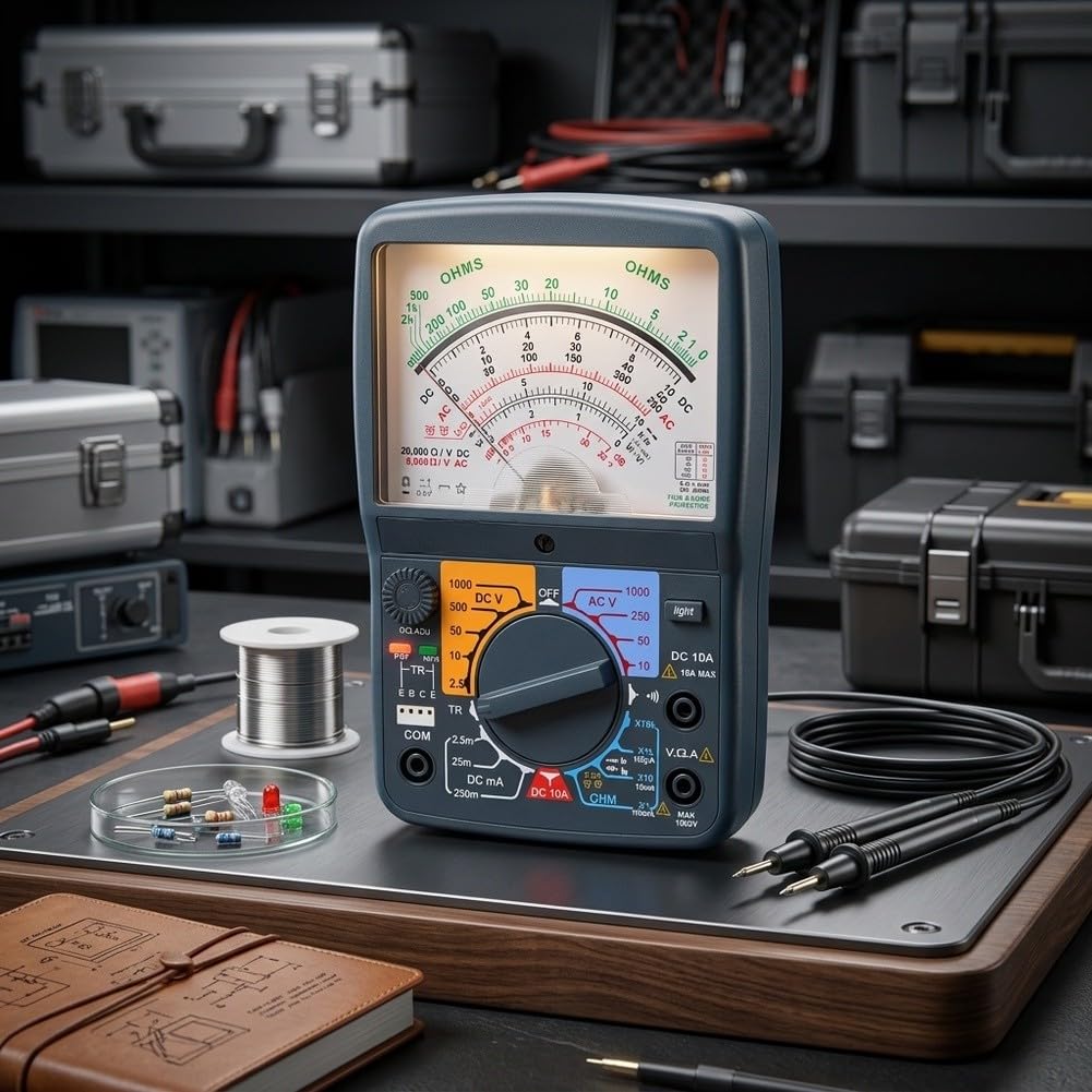 Pointer Multimeter with Light for Low Visibility