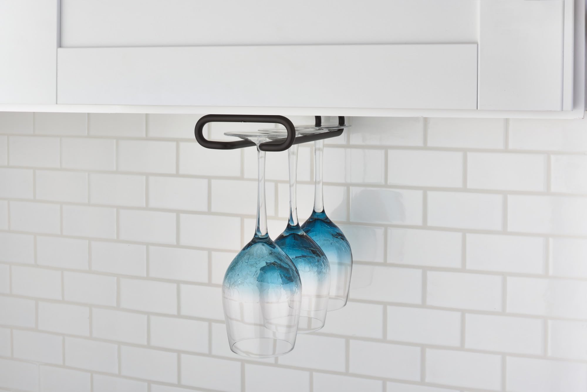 Rev-A-Shelf - 3150-16ORB - 16 in. Oil Rubbed Bronze Under Cabinet Wine Glass Holder