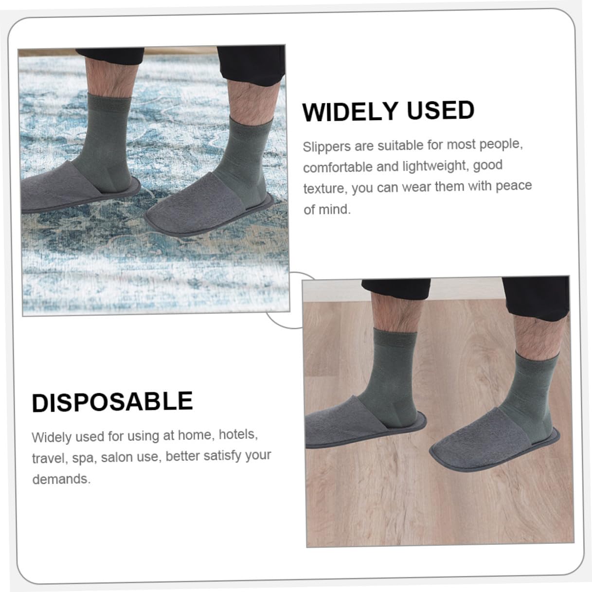 Baluue 20 Paia Pantofole da Viaggio Pieghevoli Unisex Leggere e Traspiranti Pantofole Portatili Monouso per Hotel Spa e Uso Domestico Comode per Viaggi e Ospiti